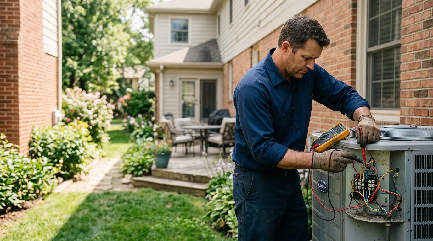 HVAC technician working near Sagaponack, NY